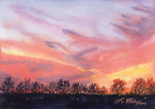 Enchanting Sunset 4.5x6.5 $245 at Hunter Wolff Gallery